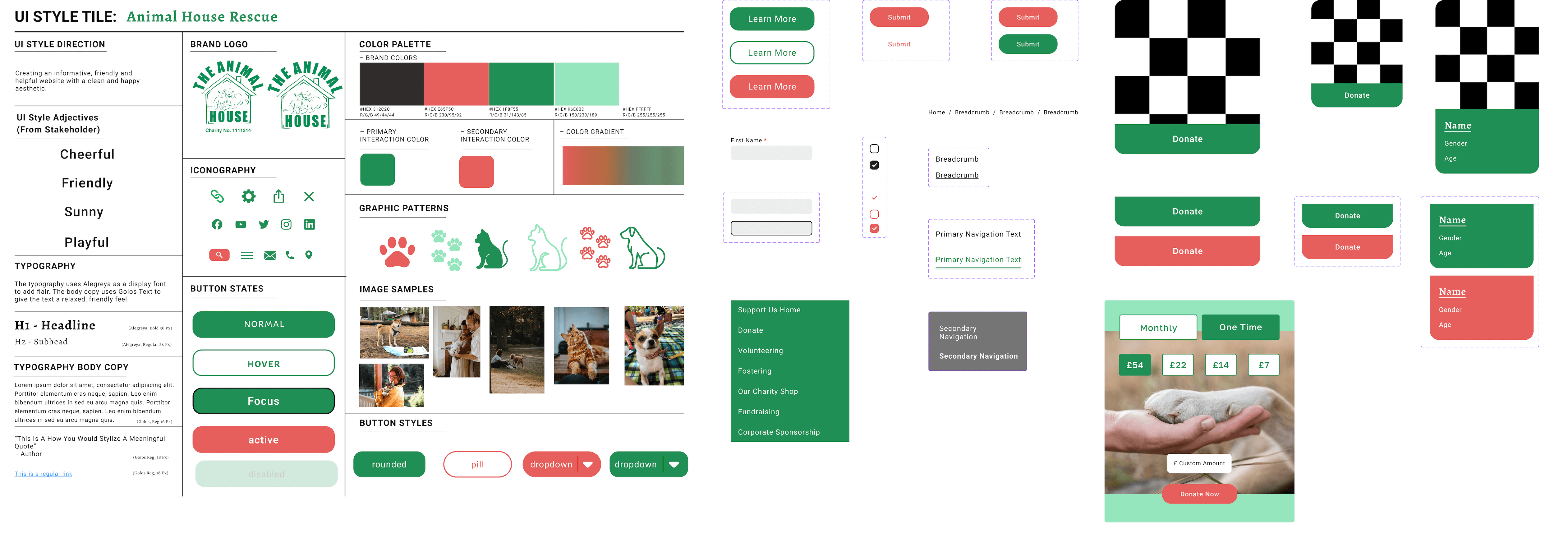A sample of the UI Design Guide showing the tone, typography, image styles and selected components.